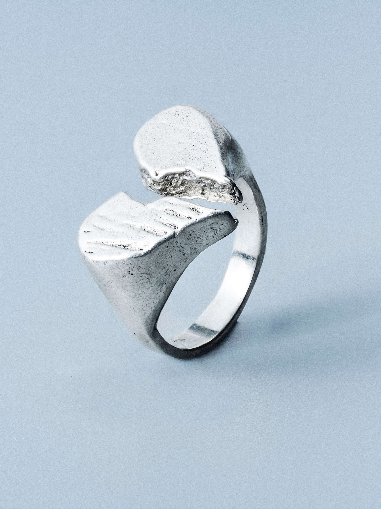 Broken Heart ring, handcrafted sterling silver 925 by Indigo