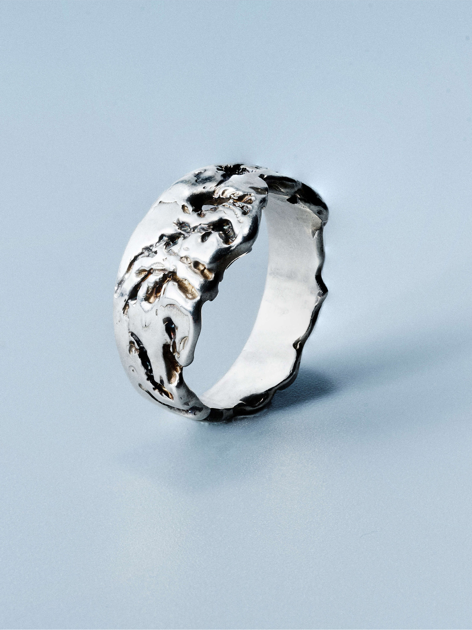 Lava ring, handcrafted sterling silver 925 by Indigo