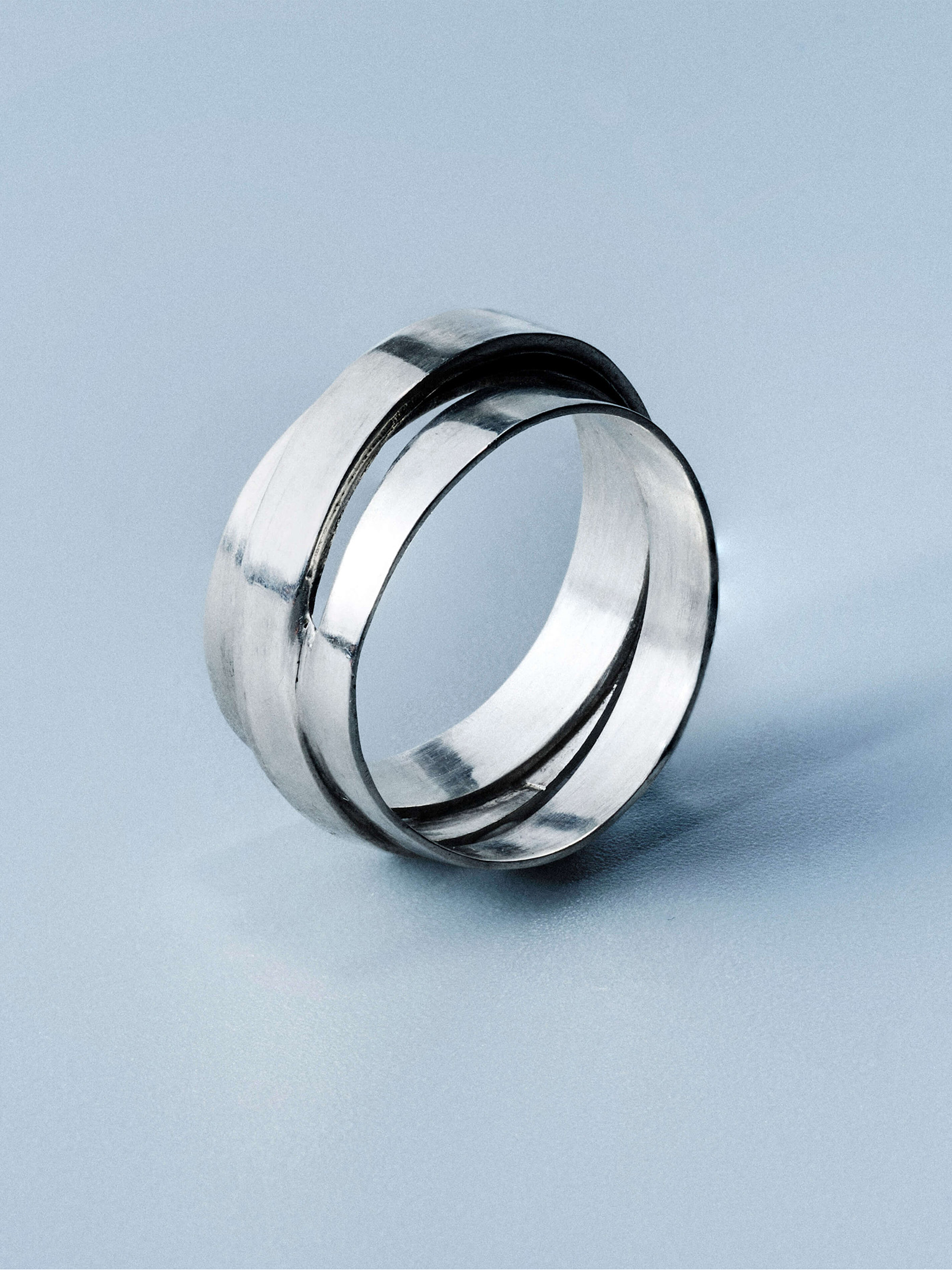 Layer ring, handcrafted sterling silver 925 by Indigo